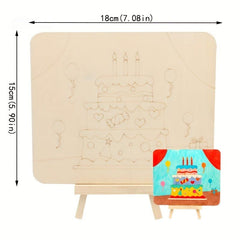 Wooden Board Painting Kit with Stand