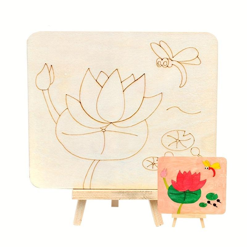 Wooden Board Painting Kit with Stand