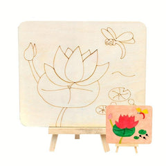 Wooden Board Painting Kit with Stand