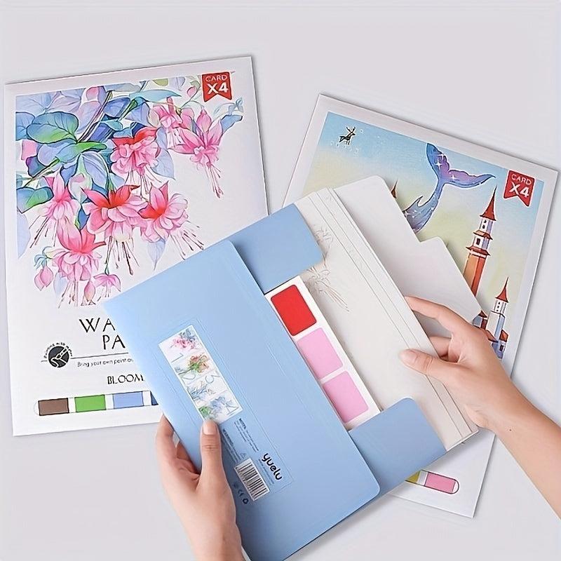 4pcs Watercolor Coloring Book Paint Sticky Note Graffiti Picture Book