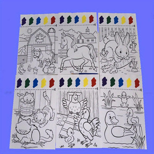 6pcs DIY Magical Watercolor Painting Toy For Kids