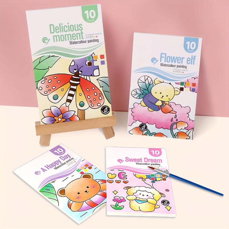 10pcs Watercolor Painting Set Student Coloring And Drawing Book