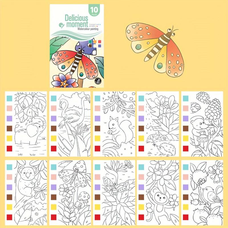 10pcs Watercolor Painting Set Student Coloring And Drawing Book