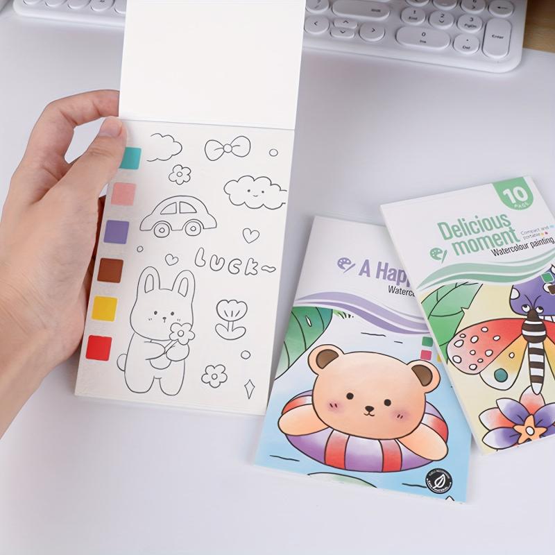 10pcs Watercolor Painting Set Student Coloring And Drawing Book