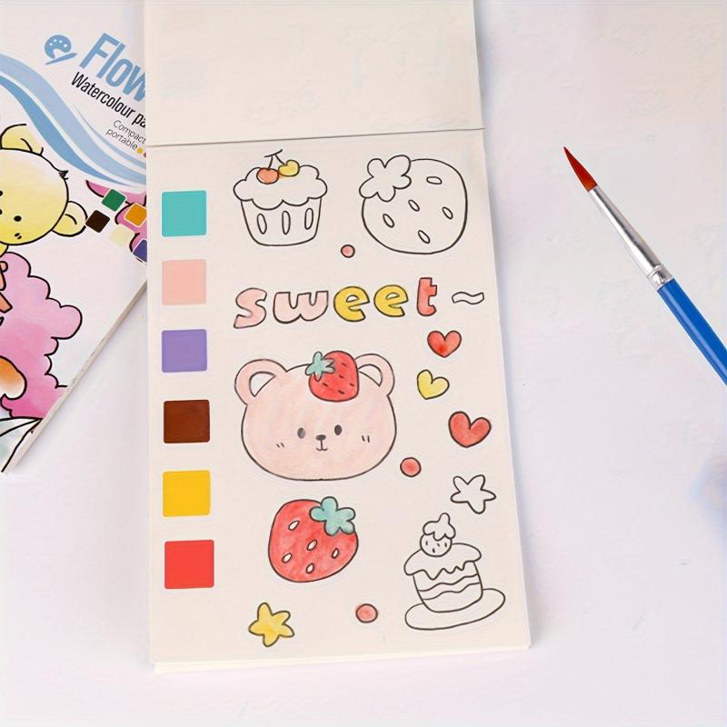 10pcs Watercolor Painting Set Student Coloring And Drawing Book