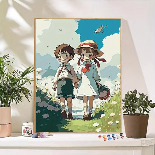 DIY Digital Painting Cartoon Hand Painting Bedroom Decoration