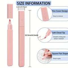 Pastel Highlighters 12pcs Random Colors - No Bleed Neutral Highlighter Set