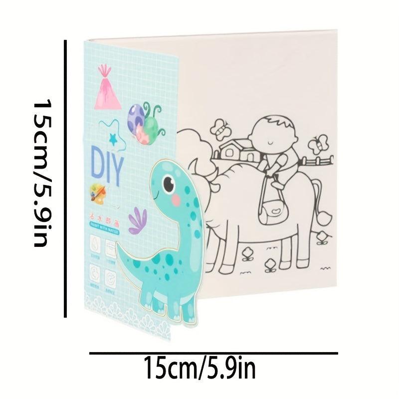 Watercolor Painting Coloring Book w/10 Pages & Pen