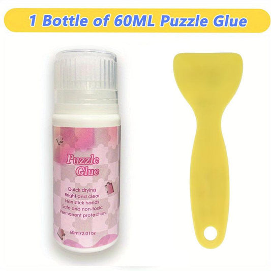 Water Soluble Jigsaw Puzzle Glue Kit, Non-Toxic Craft Glue for 1000 Pieces