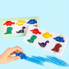 Dinosaur Shape Crayons 6-Pack for Kids