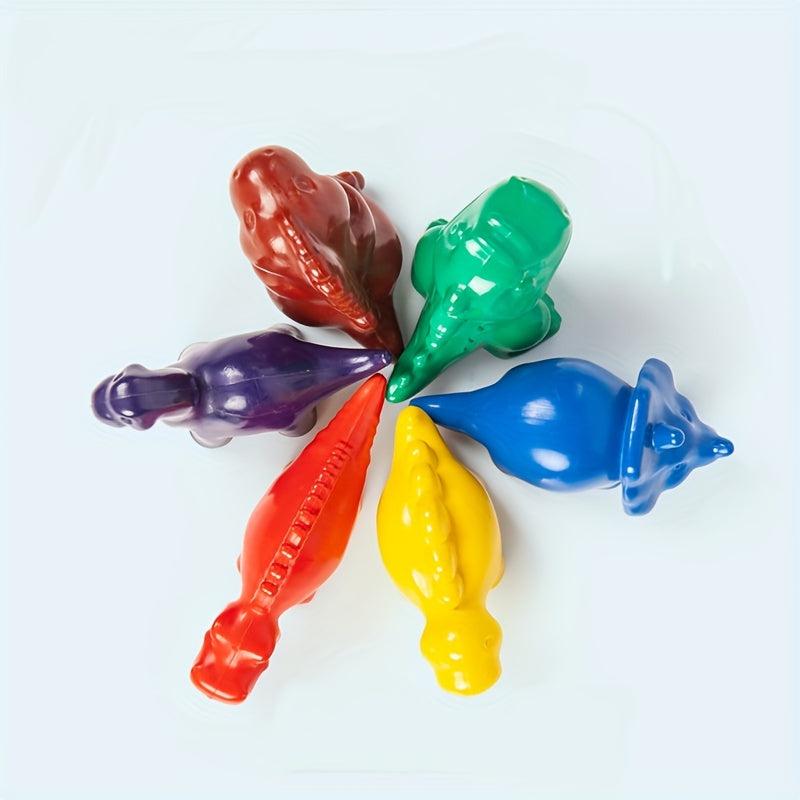 Dinosaur Shape Crayons 6-Pack for Kids