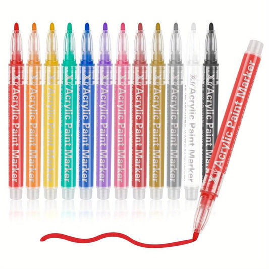 Acrylic Paint Markers Fine Point 60 Colors for Rock Painting DIY Scrapbook