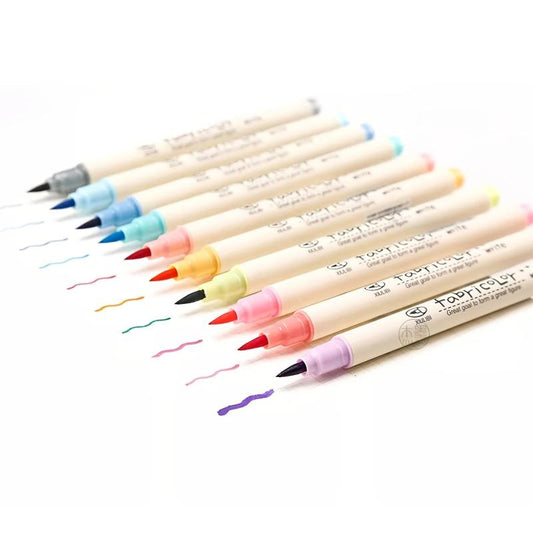 10pcs Soft Tip Brush Pen Set for Calligraphy & Art Projects