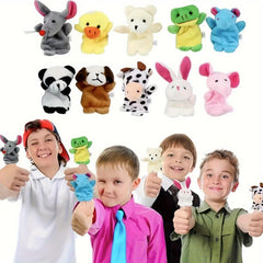 10pcs Random Finger Puppets Mini Plush Toys Educational Kids Finger Toy