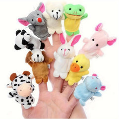 10pcs Random Finger Puppets Mini Plush Toys Educational Kids Finger Toy
