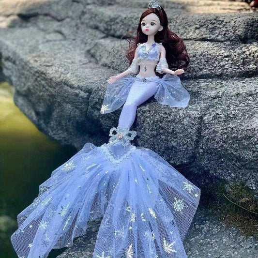 Mermaid Wedding Dress Doll Girl Birthday Gift Plush Princess Doll
