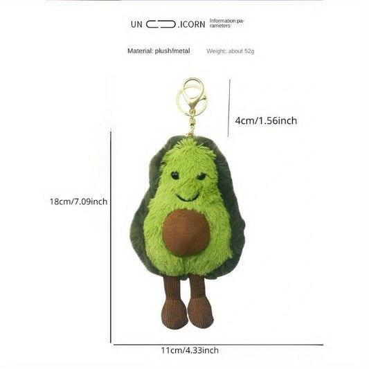 Avocado Pendant Plush Toy Mushroom Strawberry Watermelon Key Chain Doll
