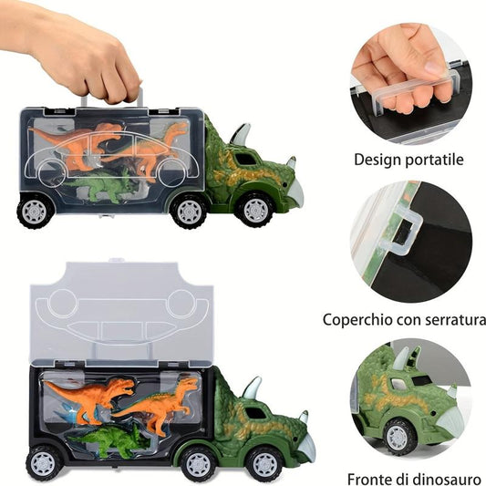 Audrey Dinosaur Truck Car with 6 Mini Dinosaur Animals
