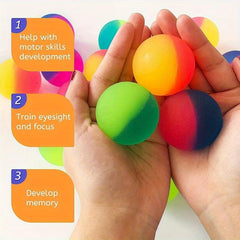 10pcs Rainbow Bouncy Balls Party Favors Halloween Birthday