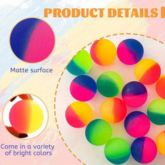 10pcs Rainbow Bouncy Balls Party Favors Halloween Birthday