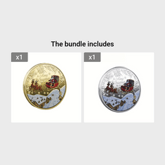 Santa Claus Metal Coins Merry Christmas