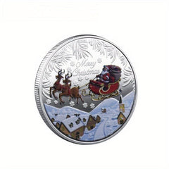 Santa Claus Metal Coins Merry Christmas
