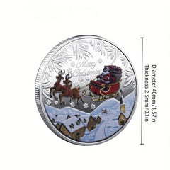 Santa Claus Metal Coins Merry Christmas