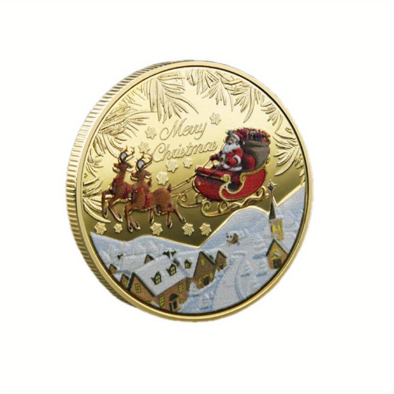 Santa Claus Metal Coins Merry Christmas