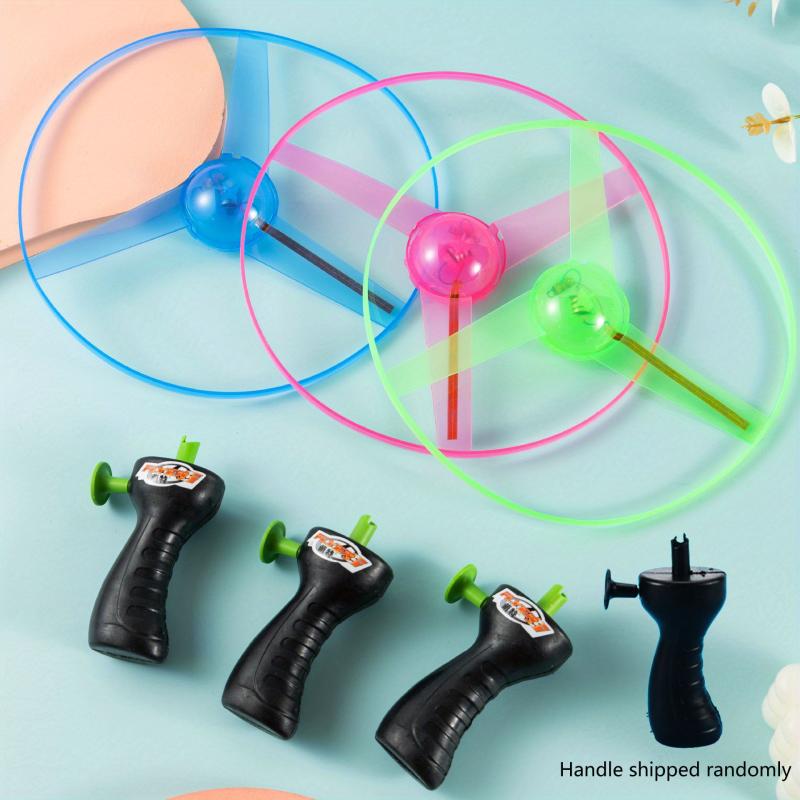 Glitter Pull Wire Flying Saucer Luminous Toy