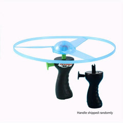Glitter Pull Wire Flying Saucer Luminous Toy