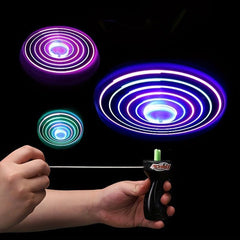 Glitter Pull Wire Flying Saucer Luminous Toy