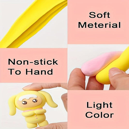 24 Colors Magic Modeling Clay Kit with Tools for Slime Play Clay Art