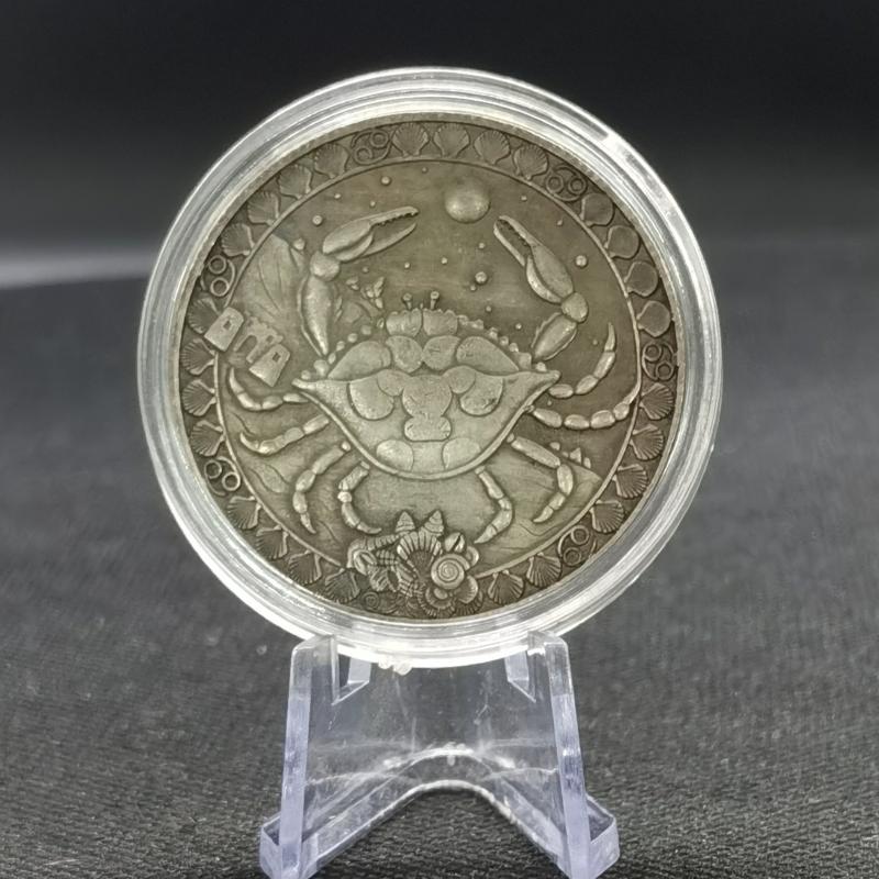 1pc Zodiac Cancer Collection Coin with Coin Capsule