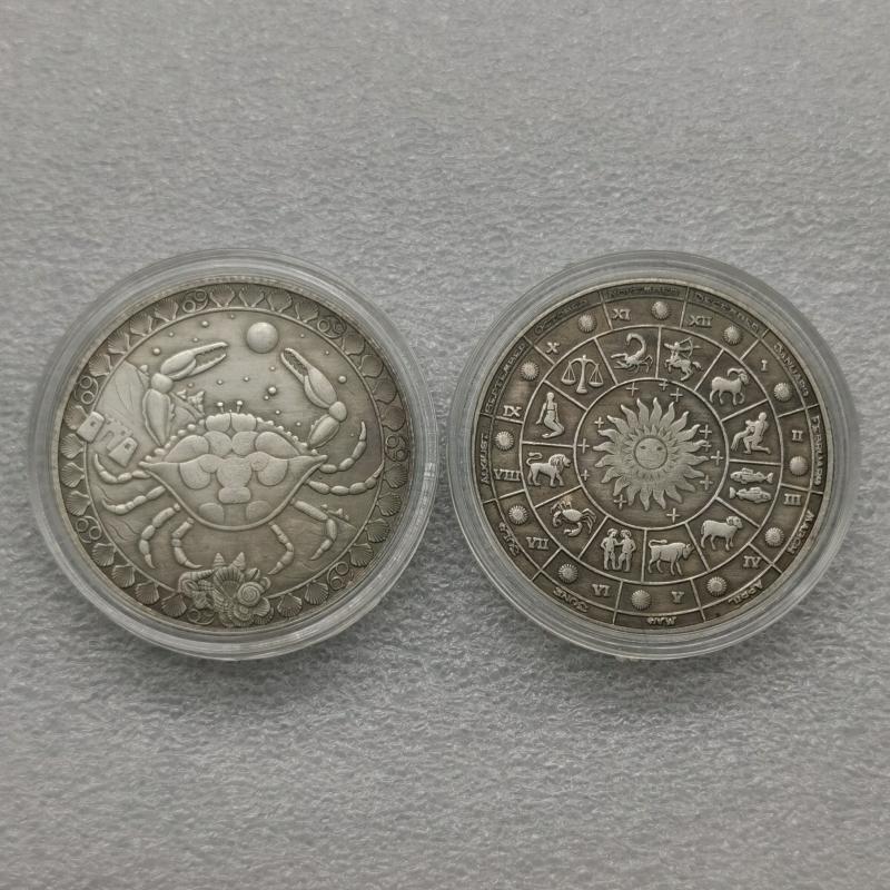 1pc Zodiac Cancer Collection Coin with Coin Capsule