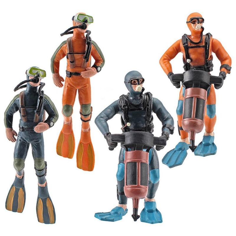 Plastic Seabed Exploration Diver Doll Scene Decoration Toys