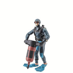 Plastic Seabed Exploration Diver Doll Scene Decoration Toys