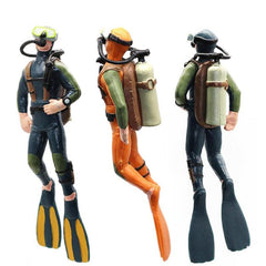 Plastic Seabed Exploration Diver Doll Scene Decoration Toys