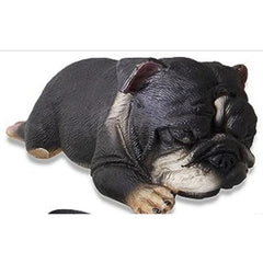 English Bulldog Statue Set Sleeping Toy Dogs