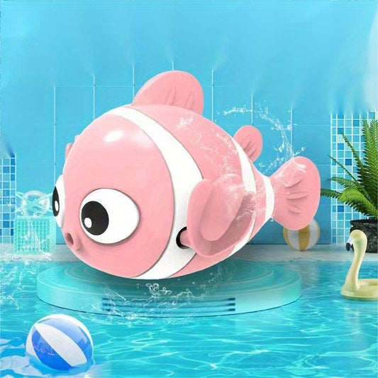Swimming Fish Bath Toy for Kids, Wind Up Floating Bathtub Water Toys