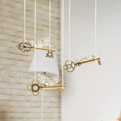 3pcs 5.89cm Large Skeleton Key Bronze & Brass Retro Style for Parties