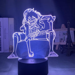 3D LED Night Light Monkey D Luffy Roronoa Zoro Figure Table Lamp