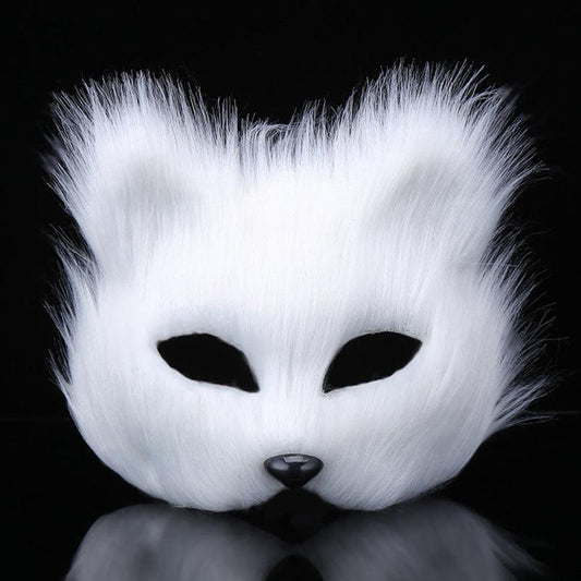 Furry Fox Masks Half Face Eye Mask Cosplay Props