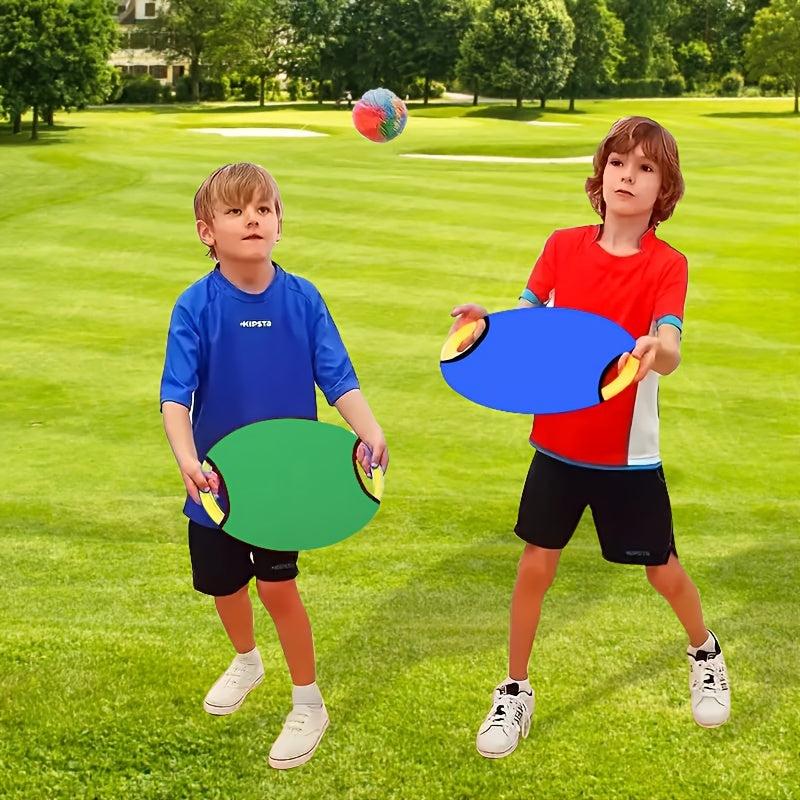 Large Soft Bouncy Ring & Catching Ball Set for Interactive Fun Indoor & Outdoor