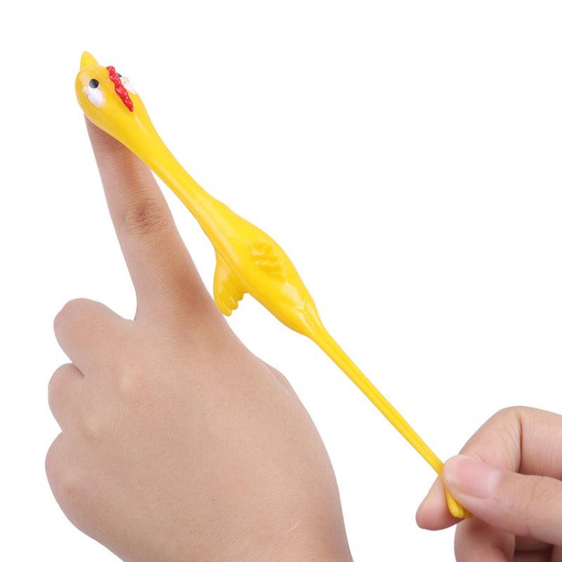 5pcs Slingshot Chick Catapult Flying Finger Birds Sticky Toy