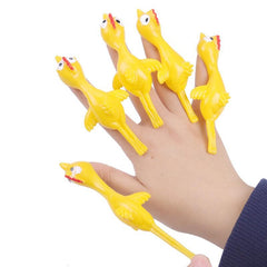 5pcs Slingshot Chick Catapult Flying Finger Birds Sticky Toy