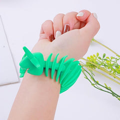 Colorful TPR Fishbone Fidget Bracelet for Sensory Fun