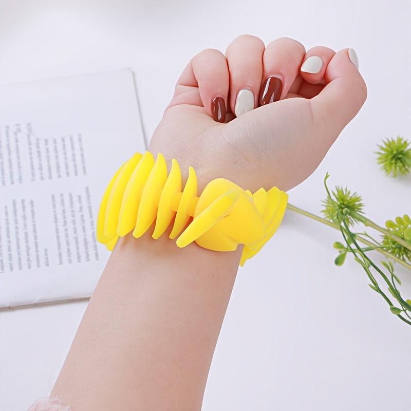 Colorful TPR Fishbone Fidget Bracelet for Sensory Fun