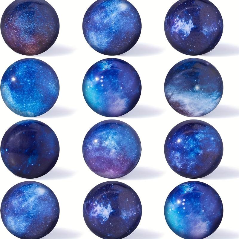 2PCS Space Theme Stress Balls 6.35cm Foam Squeeze Children Finger Exercise
