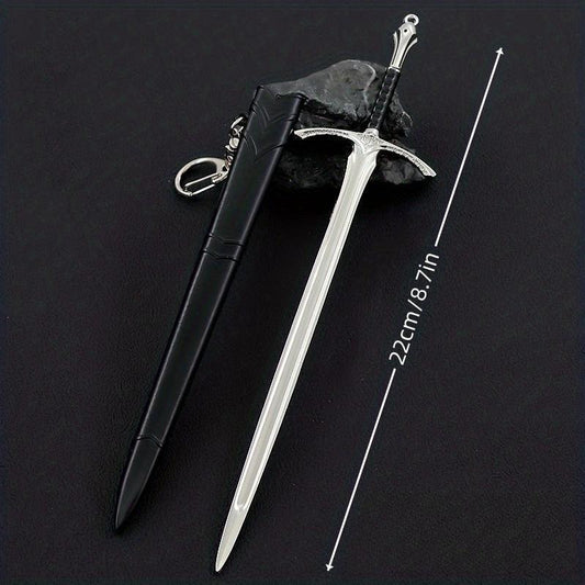 Medieval Sword Model for Game and Film, Handicraft Decoration Pendant