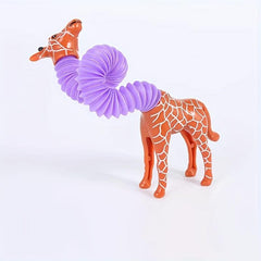 Sensory Toy Elastic Spring Tube Giraffe Decompression Toy